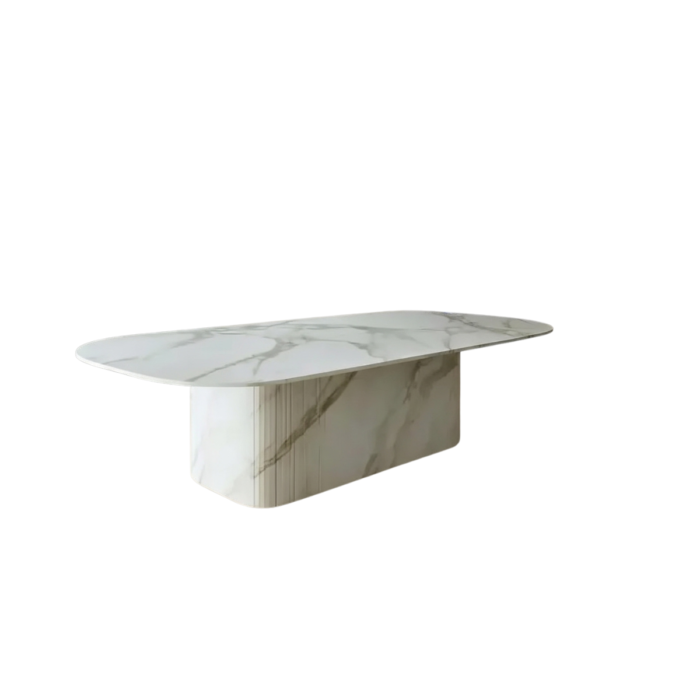 monolith dining table full marble design