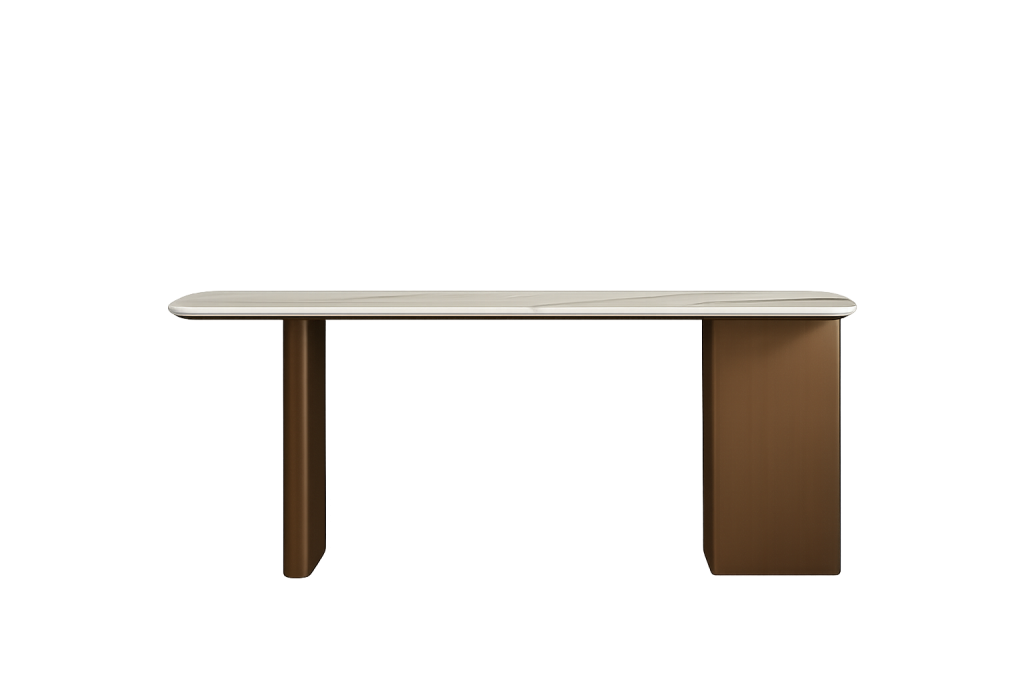 Elegance Console Table Stainless Steel Base with Porcelain Top