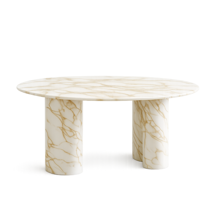 rounded dining table