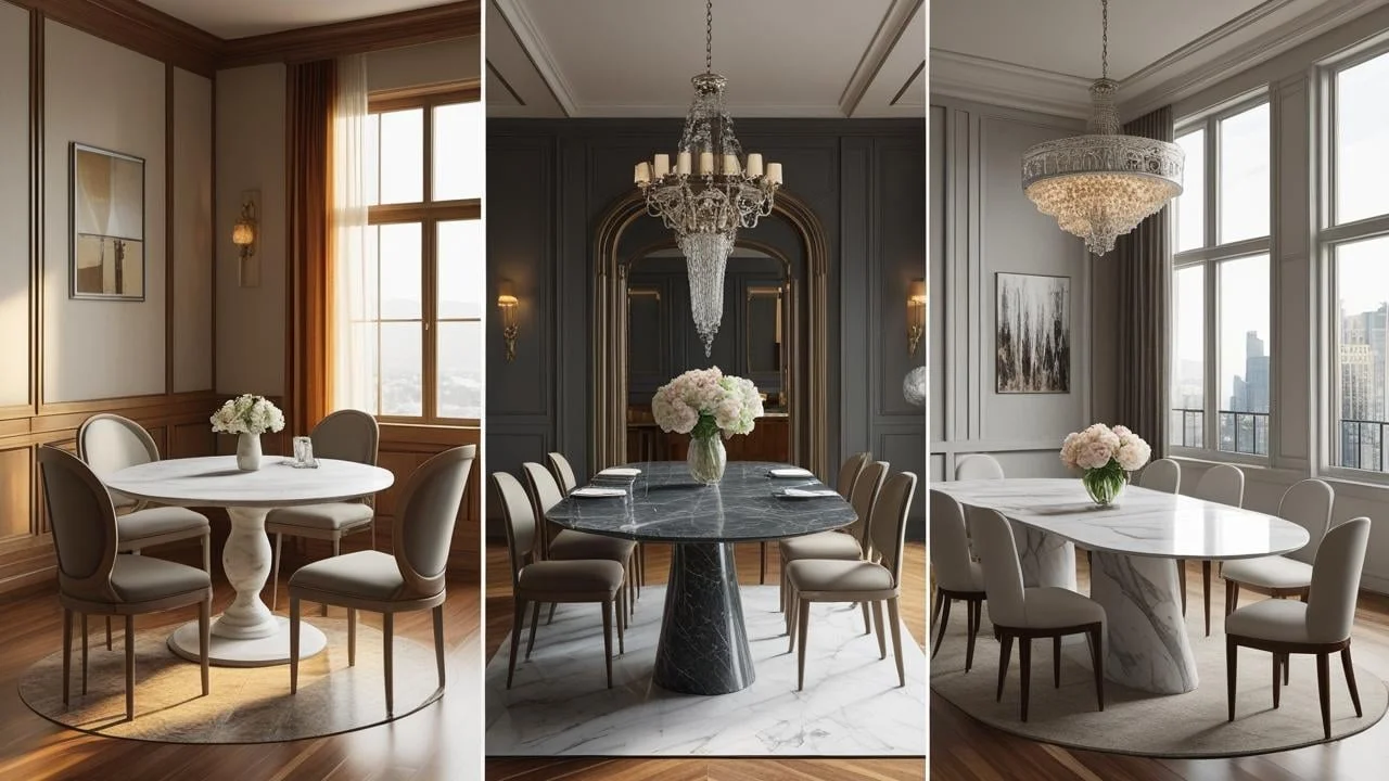 Marble vs Porcelain Dining Table for Luxury Homes in UAE